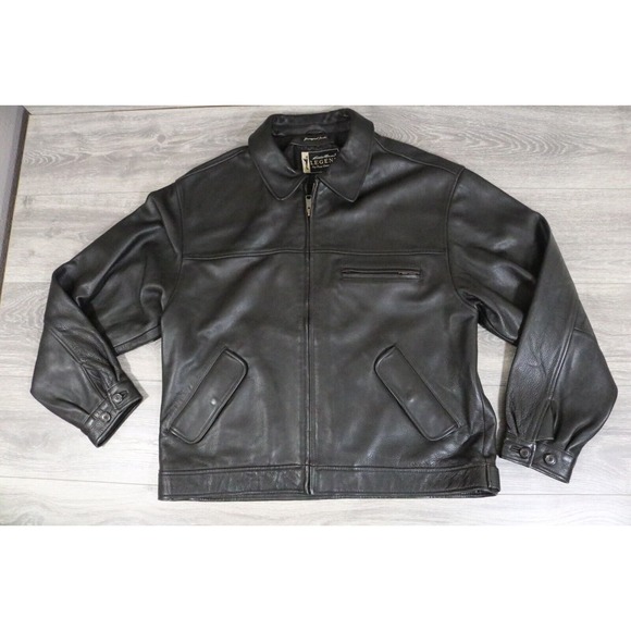 Eddie Bauer MEN'S Leather Legend Journeyman Bomber Jacket Size Large - Picture 1 of 8
